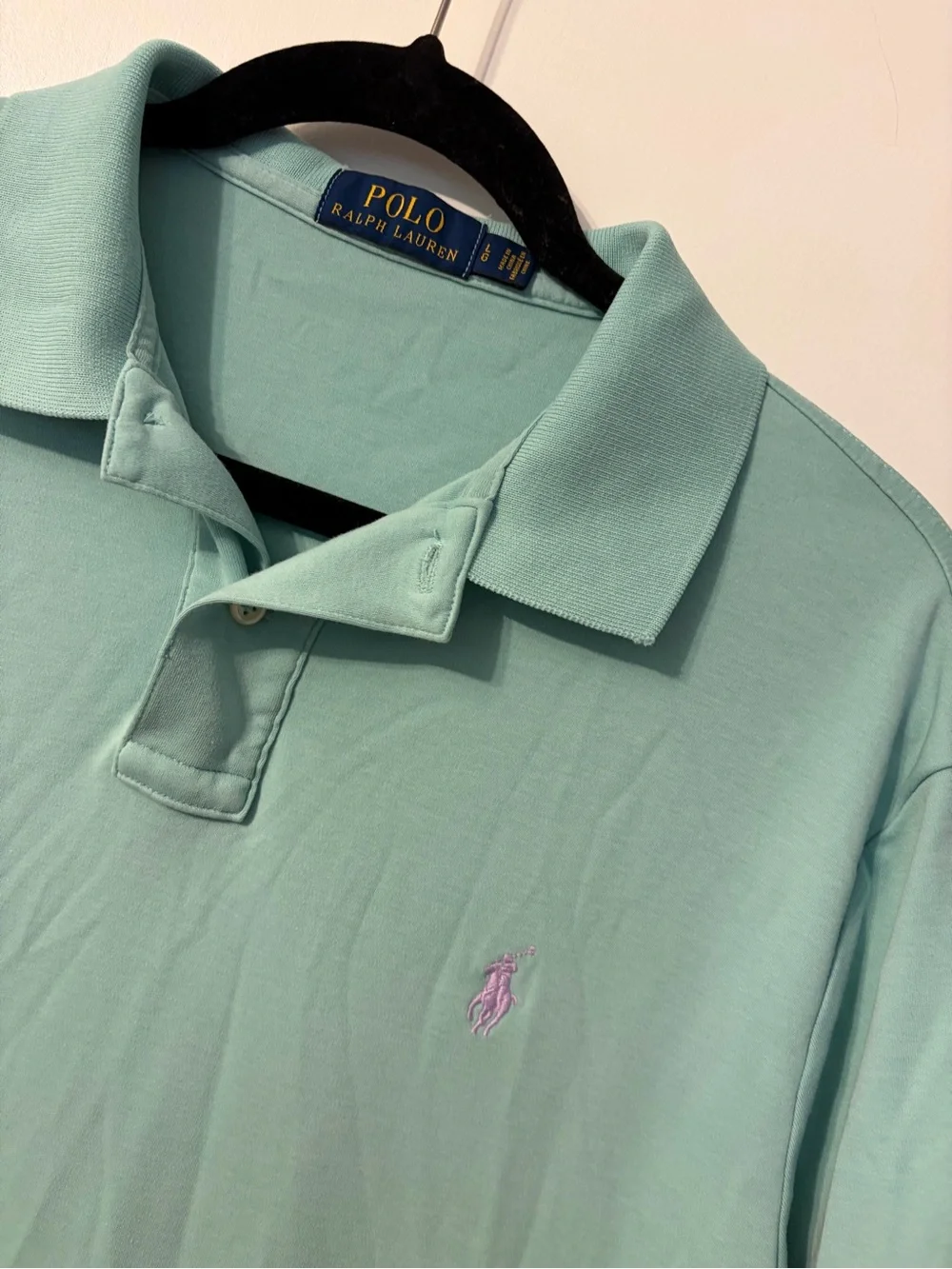 Ralph Lauren Polo Shirt in Mint Green with Embroidered Pony
